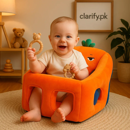 Premium Baby Support Seat – Orange Carrot Edition - Clarify.pk