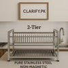 Pure Stainless Steel Dish & Plate Rack – Square Style - Clarify.pk