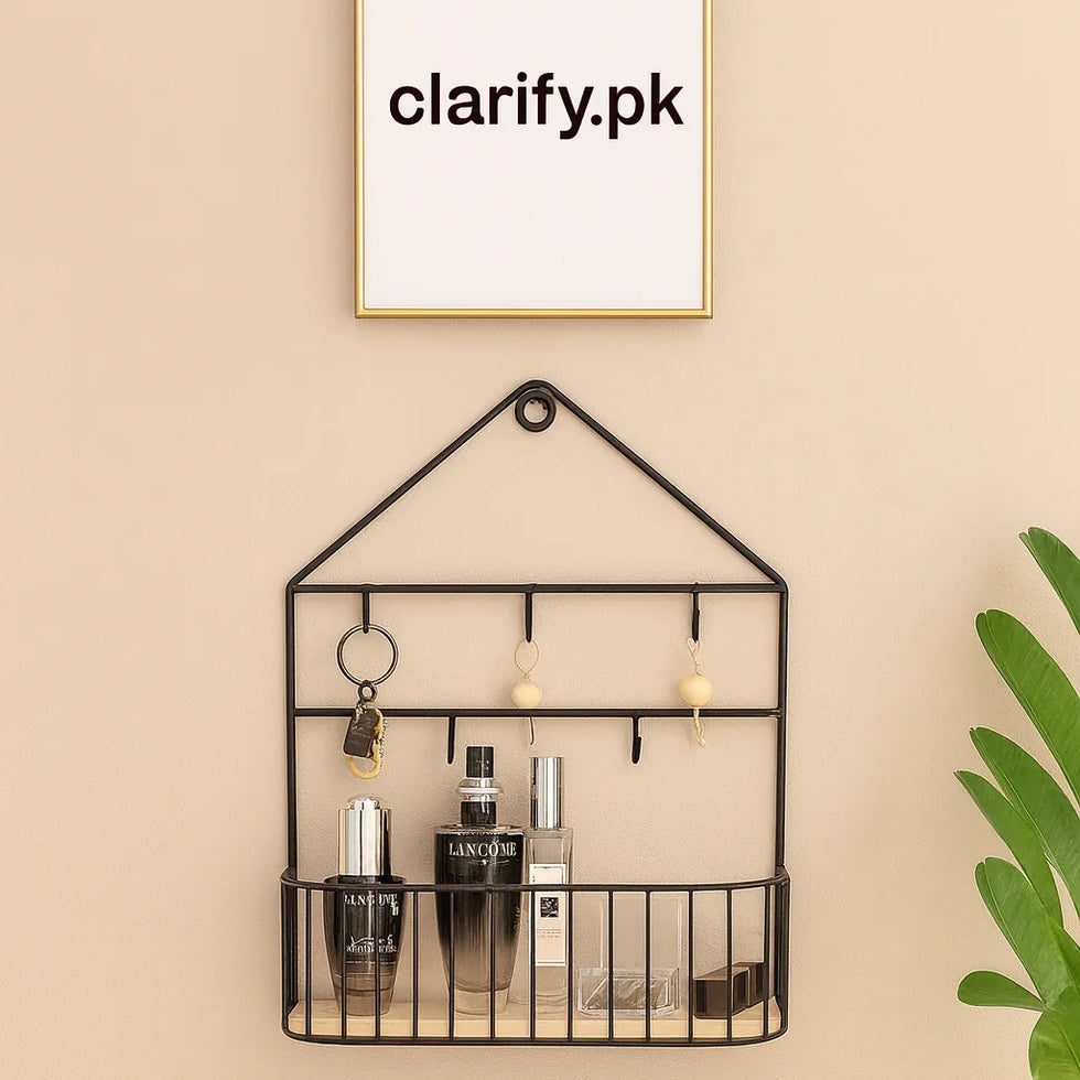 Creative Wall-Mounted Shelf Hook – Space-Saving Organizer - Clarify.pk