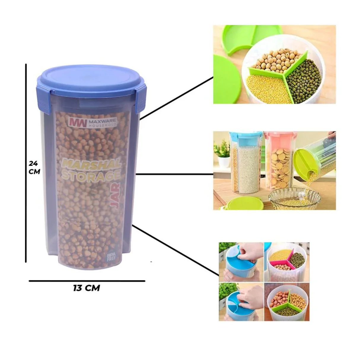 Kitchen Storage Jar – Airtight Food Container with Modern Design (Each) - Clarify.pk