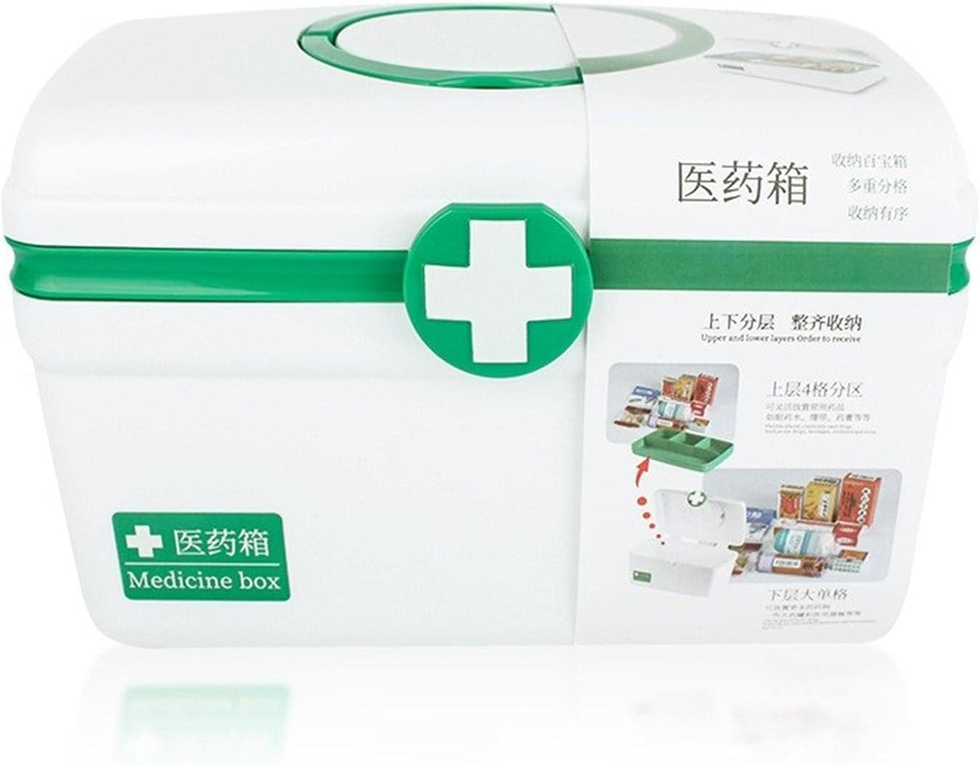 Portable Medicine Storage Box with Handle – First Aid Organizer (Random color) GH