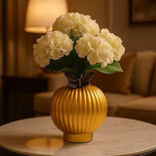 Royal Gold Butterfly Accent Vase – Decorative Piece - Clarify.pk