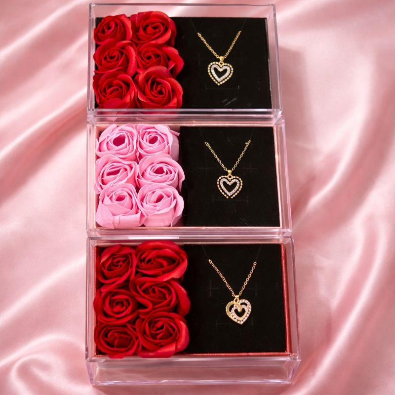 Luxury Rose Jewelry Gift Box