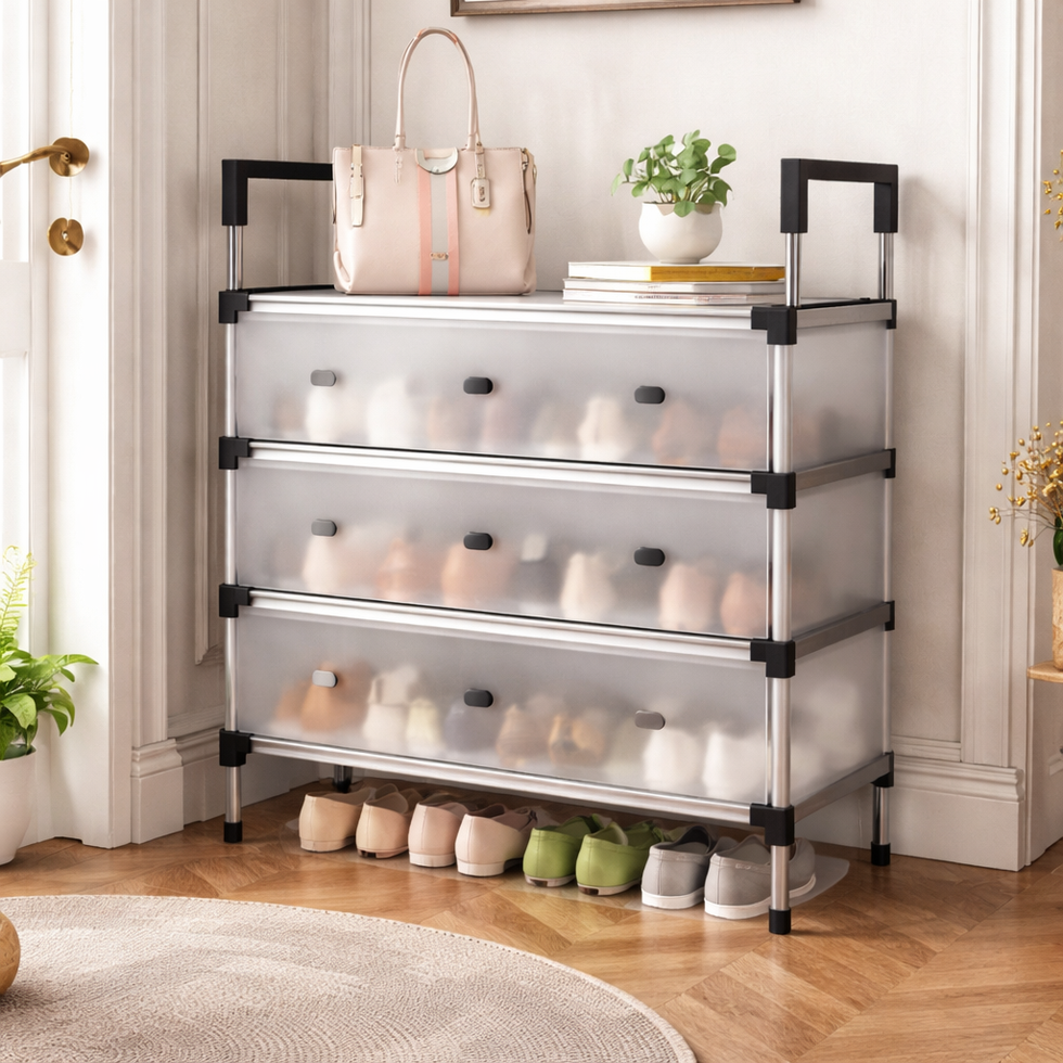 Multilayer Dustproof Shoes Rack – Spacious & Durable Organizer KT