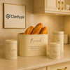 4-Piece Metal Bread Bin & Canister Set – Kitchen Storage - Clarify.pk