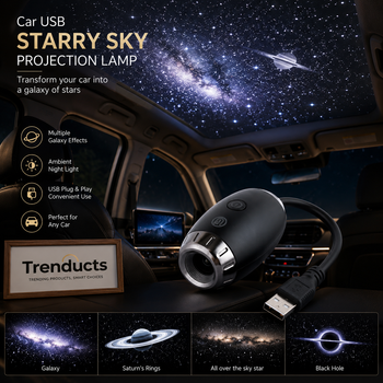 USB Galaxy Projector Light - Car Roof Ambient Night Light & Interior Atmosphere Lamp