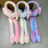 New Style Plush Earmuffs with Moving Bunny Ears - Fluffy Multi-Color Winter Headband - Trenducts.pk