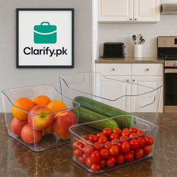 Acrylic Fridge Organizer Box Set of 3 – Multipurpose Storage - Clarify.pk