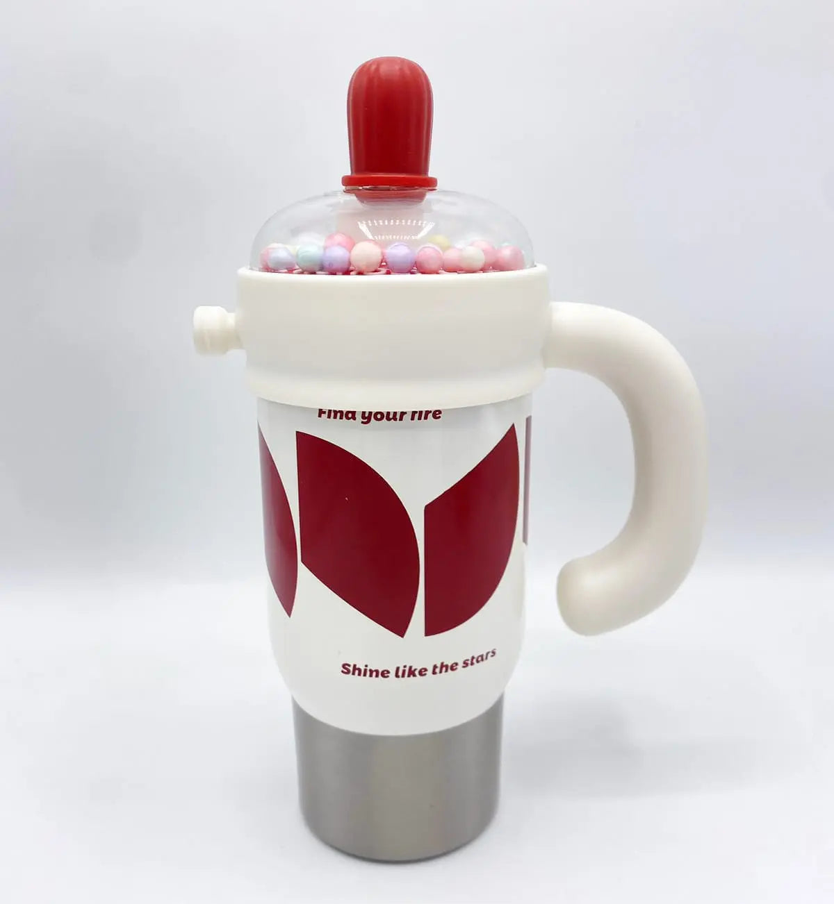 Insulated Sipper with Handle & Straw Lid – 750ml (Random Color)