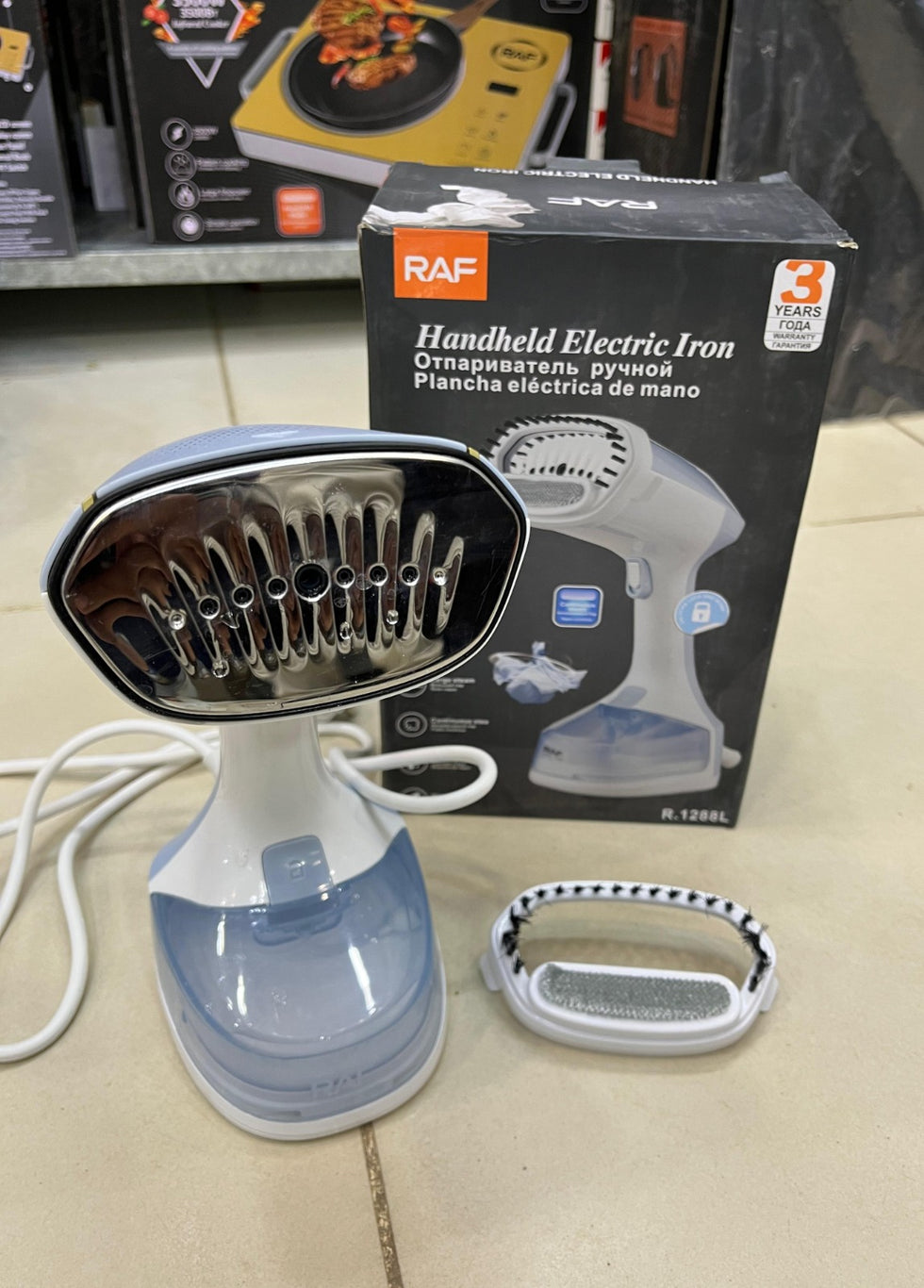 Raf Handheld Steam Iron - Portable Garment Steamer for Travel & Home - Trenducts.pk