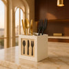 Kitchen Cutlery Organizer Box with Wooden Design - Clarify.pk
