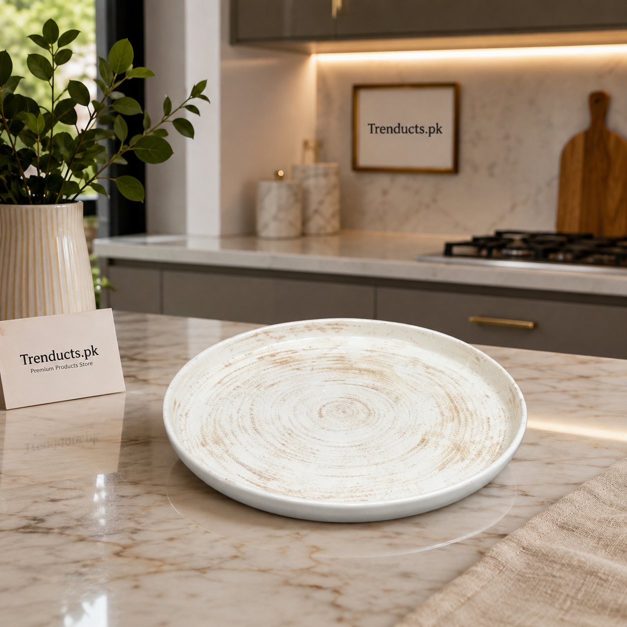 Danny Home Stone Swirl Dessert Plate 8″