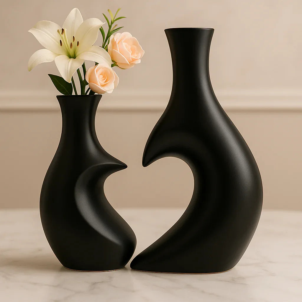 Modern Abstract Couple Vases – Artistic Romantic Home Décor - Clarify.pk