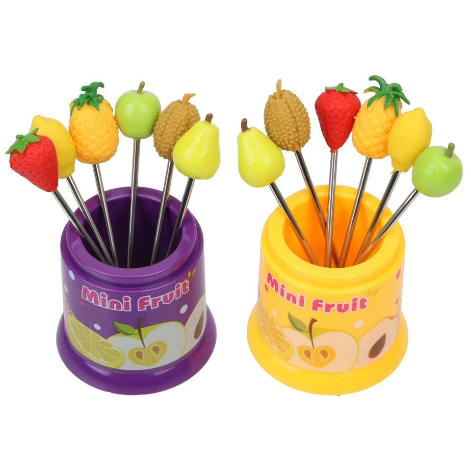 Rainbow Prism – 6Pcs Creative Fruit Fork Set