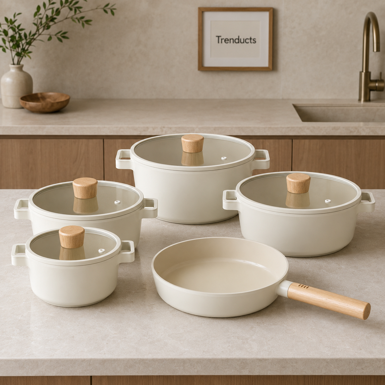 Original FIKA by Neoflam Korean 5 Pieces Cookware Set