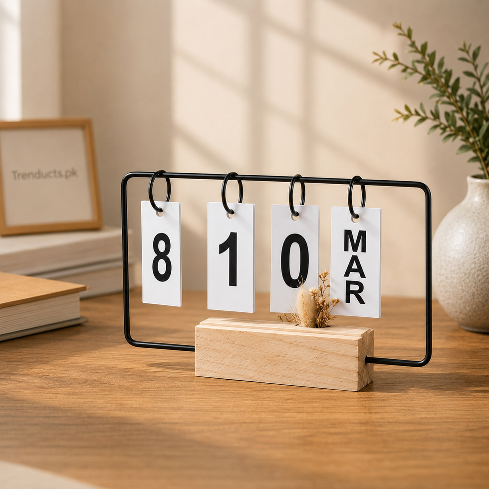 Reusable Flip Desk Calendar – 2 Decorative Styles