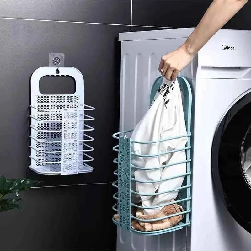آسان اسٹوریج اور تنظیم کے لیے فولڈ ایبل لانڈری ٹوکری۔