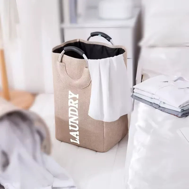 Foldable Laundry Hamper with Handles - Durable Storage Basket