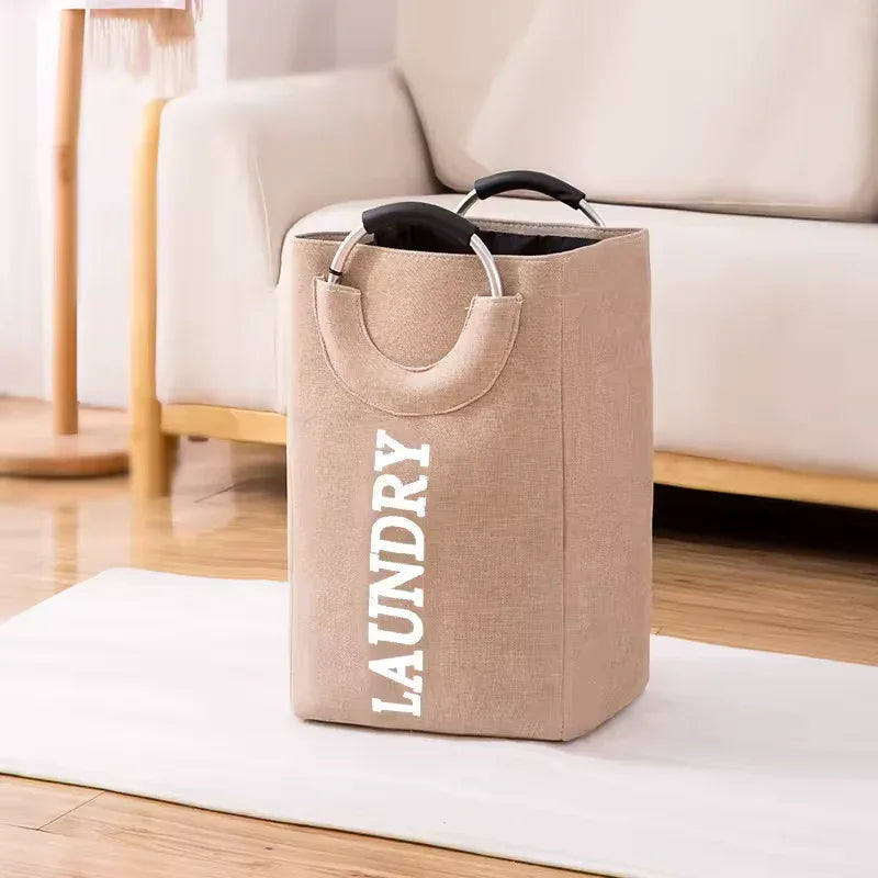 Foldable Laundry Hamper with Handles - Durable Storage Basket