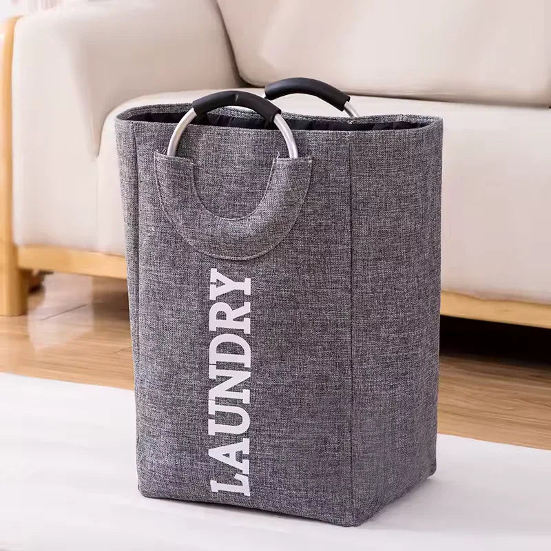 Foldable Laundry Hamper with Handles - Durable Storage Basket - Clarify.pk