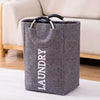 Foldable Laundry Hamper with Handles - Durable Storage Basket - Clarify.pk
