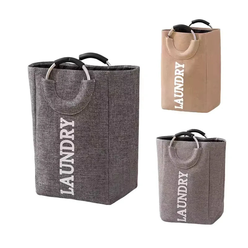Foldable Laundry Hamper with Handles - Durable Storage Basket - Clarify.pk