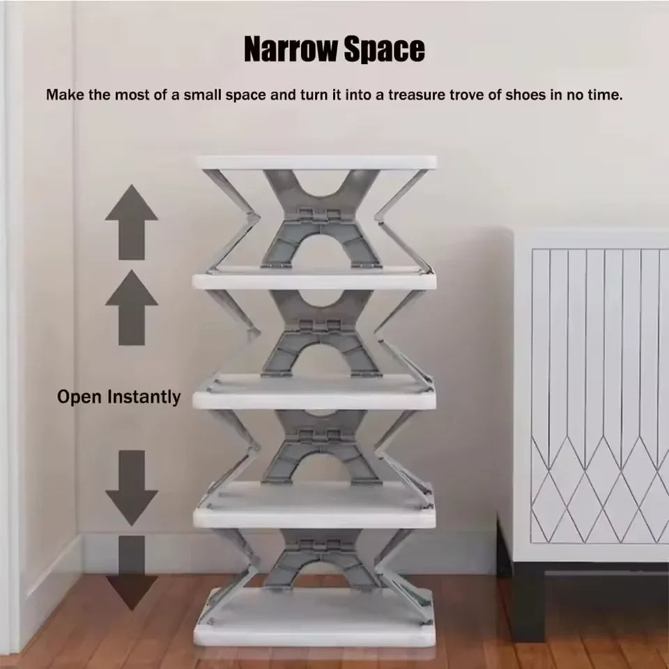 Foldable Shoe Rack - Space Saving Shoe Hanger
