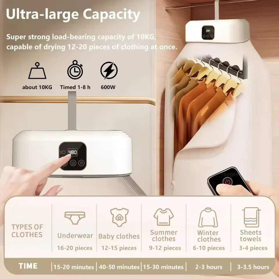 Foldable Travel Clothes Dryer Portable & Compact