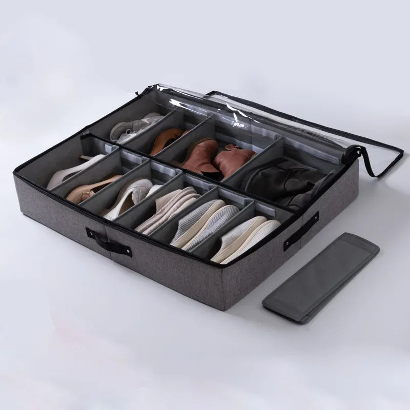 Foldable Under Bed Shoe Organizer Storage Bin