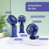 Foldable USB Table Fan with LED Display - Clarify.pk