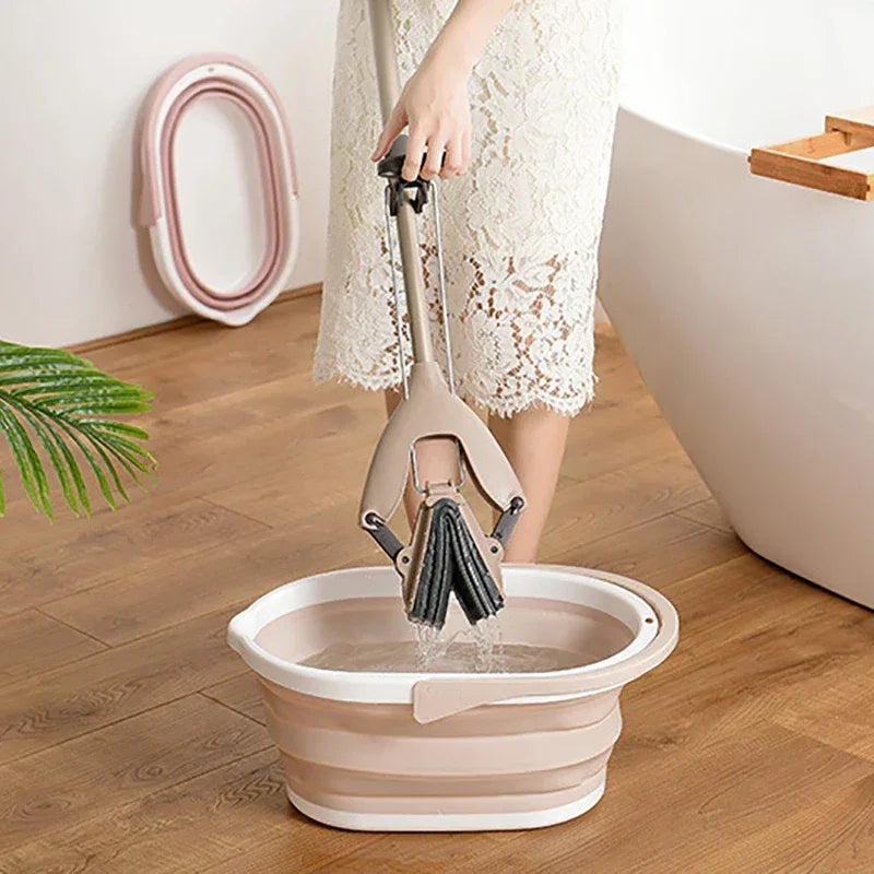 Folding Mop Bucket - Portable & Space Saving - Clarify.pk
