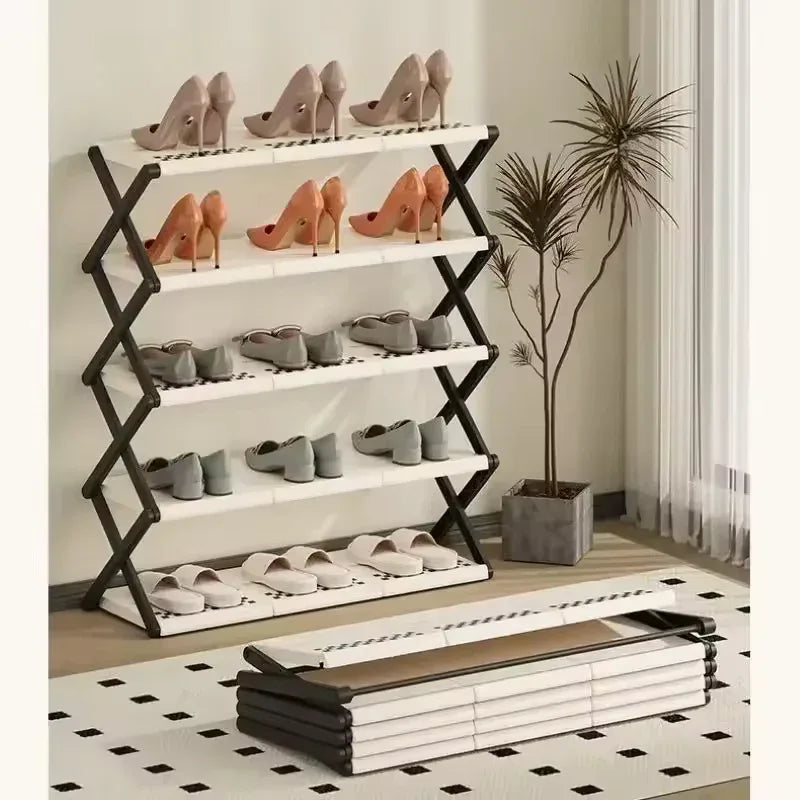 Folding Shoe Rack for Home - Space Saving - Clarify.pk
