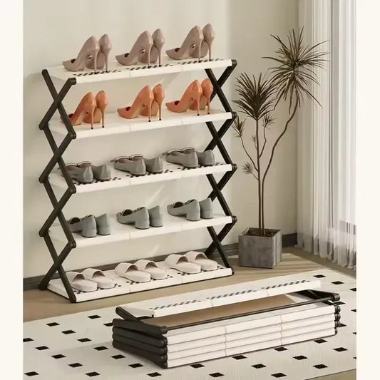 Folding Shoe Rack for Home - Space Saving - Clarify.pk