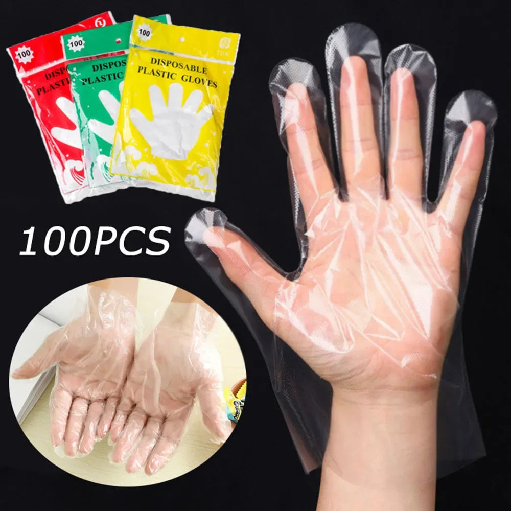 Food Grade Disposable Gloves 100PCS Clear