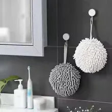 Fuzzy Ball Microfiber Hand Towel - Soft & Absorbent