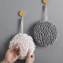 Fuzzy Ball Microfiber Hand Towel - Soft & Absorbent