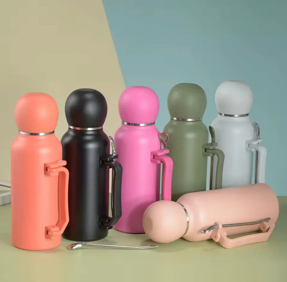 ہینڈل اور چمچ کے ساتھ 1200ml سٹینلیس سٹیل تھرموس