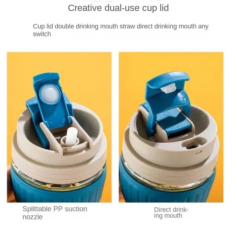 350ml Cute Travel Mug with Silicone Grip - Clarify.pk