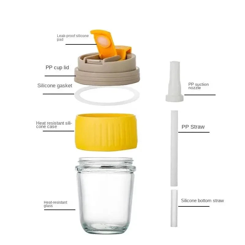 سلیکون گرفت کے ساتھ 350ml پیارا ٹریول مگ