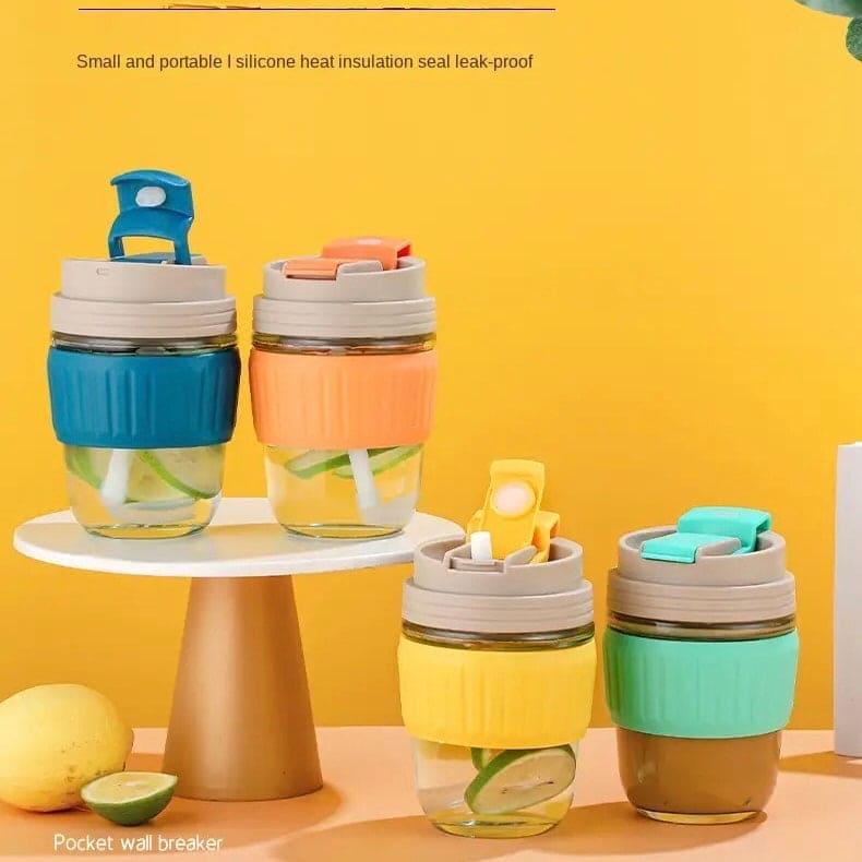 350ml Cute Travel Mug with Silicone Grip - Clarify.pk