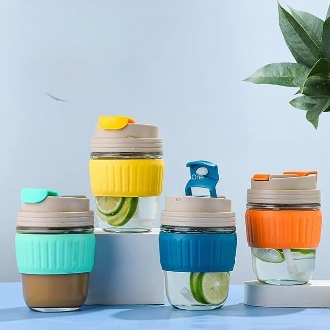 350ml Cute Travel Mug with Silicone Grip - Clarify.pk