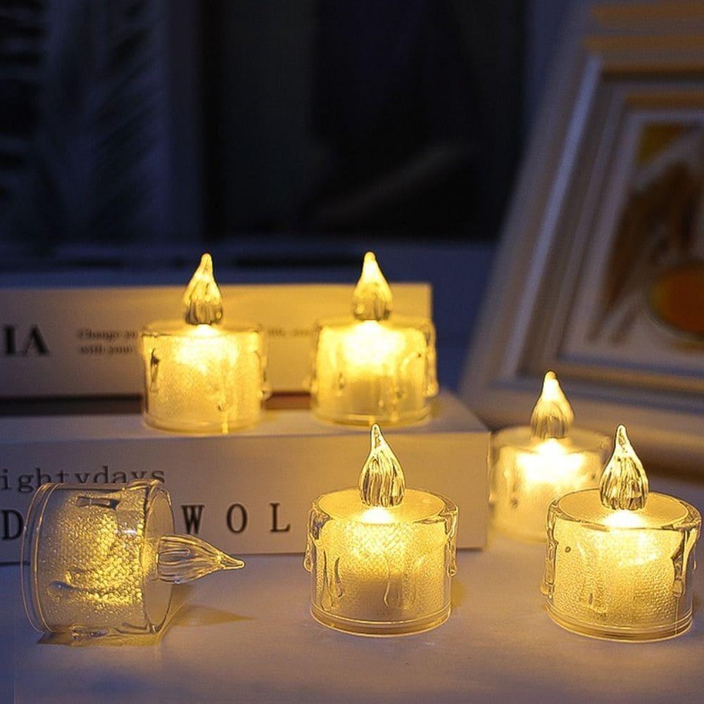 Acrylic LED Candle Lamp with Realistic Glow - Clarify.pk
