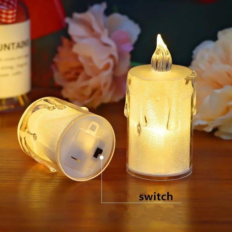 Acrylic LED Candle Lamp with Realistic Glow - Clarify.pk