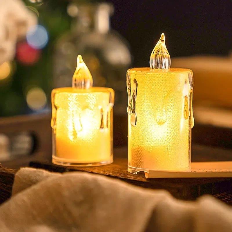 Acrylic LED Candle Lamp with Realistic Glow - Clarify.pk