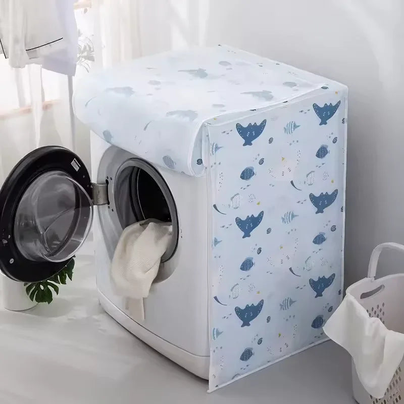 Floral Drum Washing Machine Cover Waterproof - Clarify.pk