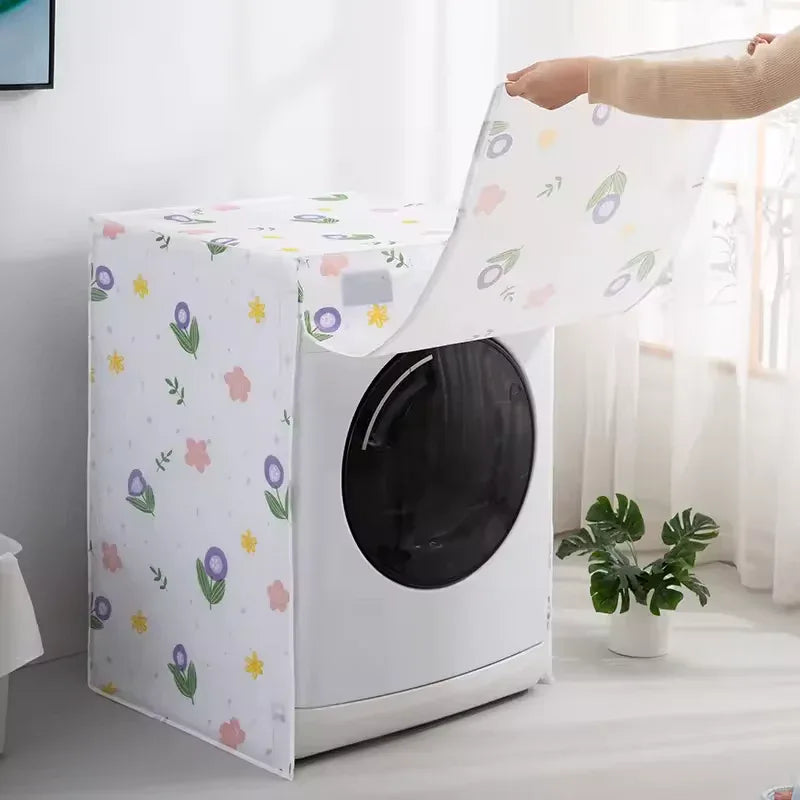 Floral Drum Washing Machine Cover Waterproof - Clarify.pk