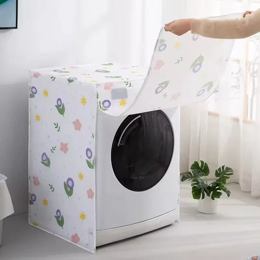 Floral Drum Washing Machine Cover Waterproof - Clarify.pk