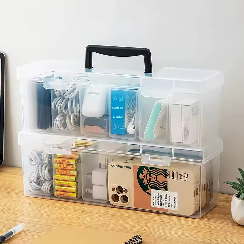Large Capacity Organizer Storage Box with Handle