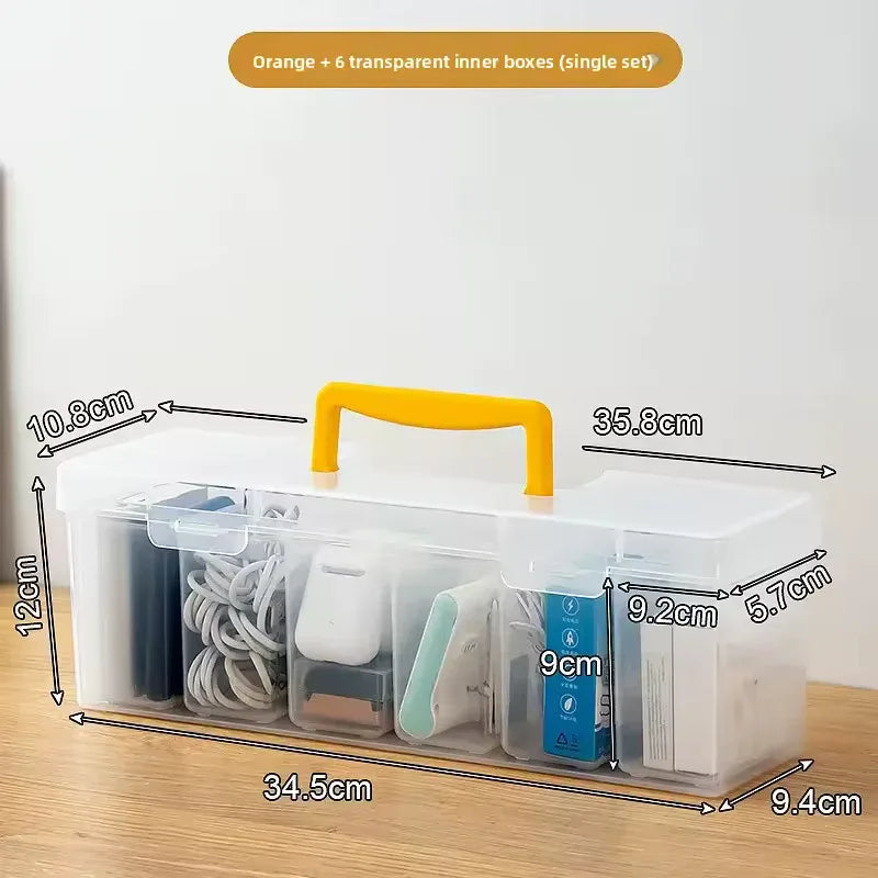 Large Capacity Organizer Storage Box with Handle
