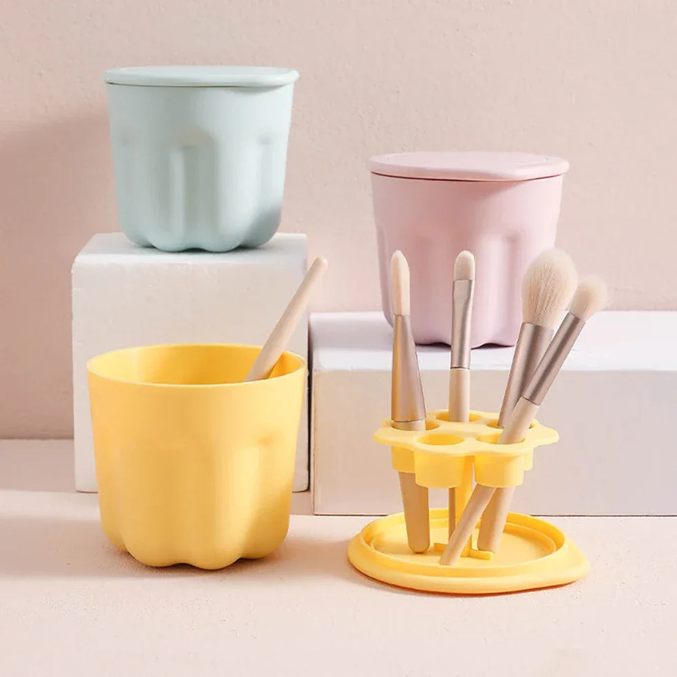 Makeup Brush Cleaner Box with Brush Holder